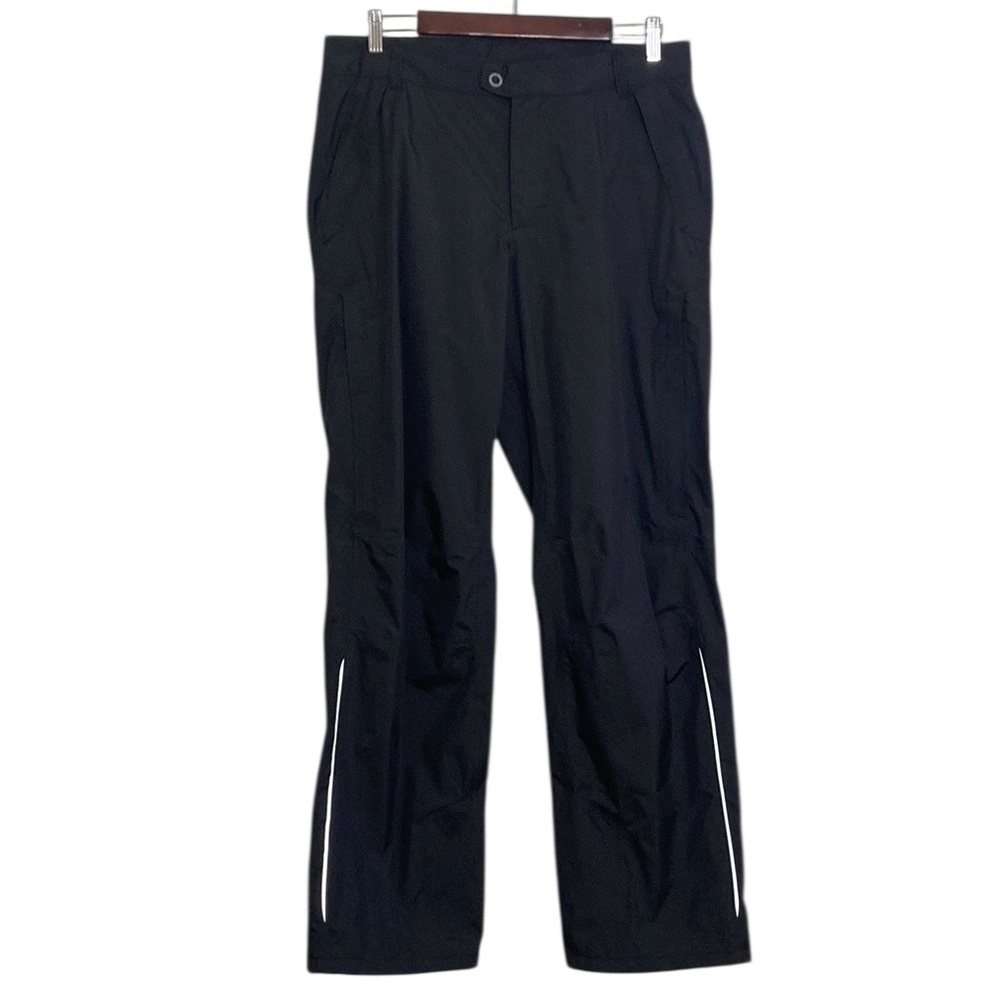 MEC Rain Pants Mens 34 x 33 Black Waterproof Taped Seams Straight Leg Hiking